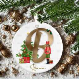 Personalised Kids Christmas Decoration - Granddaughter Gift Custom Bauble For Boys & Girls Stocking Filler Eve Box - thumbnail 1
