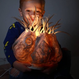 One Of A Kind, Felted Lamp. Wool Lamp, Night Light. Ukrainian Seller Ukraine Kyiv - thumbnail 4