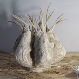 One Of A Kind, Felted Lamp. Wool Lamp, Night Light. Ukrainian Seller Ukraine Kyiv - thumbnail 2