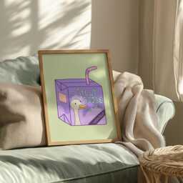 Silly Goose Juice Print Quirky Kids Wall Art - thumbnail 1