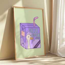 Silly Goose Juice Print Quirky Kids Wall Art - thumbnail 2