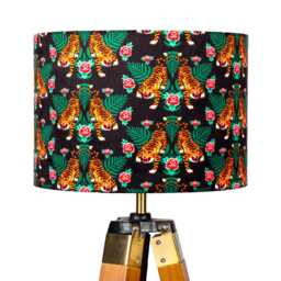 Crazy Tiger Tropical Lampshade Leopard 25cm 30cm 35cm 40cm 45cm Drum Lamp Shade - Shade, Handmade Home Decor Ceiling Table - thumbnail 1