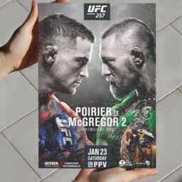 Ufc 257 Poster - Poirier Vs Mcgregor Ii Main Event Premium Mma Wall Art - thumbnail 2
