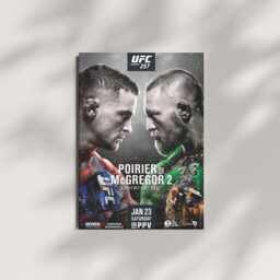 Ufc 257 Poster - Poirier Vs Mcgregor Ii Main Event Premium Mma Wall Art - thumbnail 3