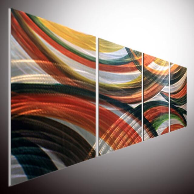 Original Abstract Metal Wall Art, Modern 3D Sculpture - W168cm X H58cm - image 1