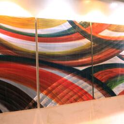 Original Abstract Metal Wall Art, Modern 3D Sculpture - W168cm X H58cm - thumbnail 3