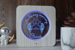Personalized Pet Memorial Led Night Light Custom Loss Ornament - thumbnail 1