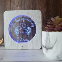 Personalized Pet Memorial Led Night Light Custom Loss Ornament - thumbnail 4