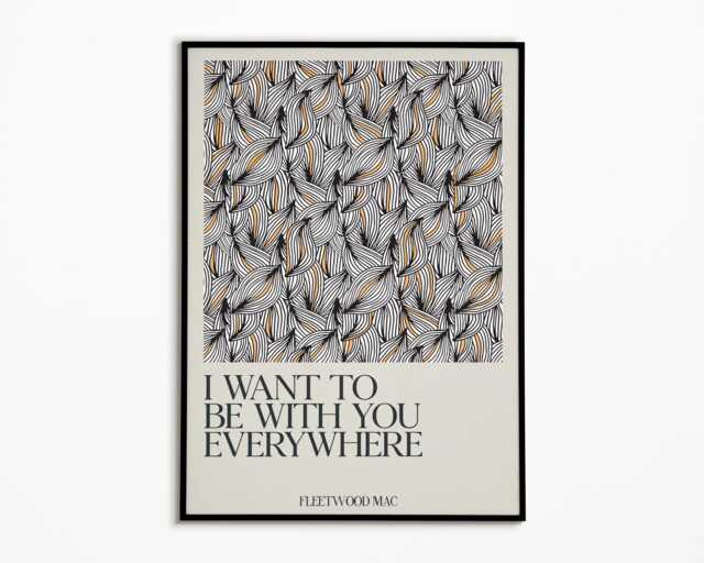 Everywhere - Fleetwood Mac Inspired Music Prints Unframed Indie Rock Art Gig Concert Poster A5 A4 A3