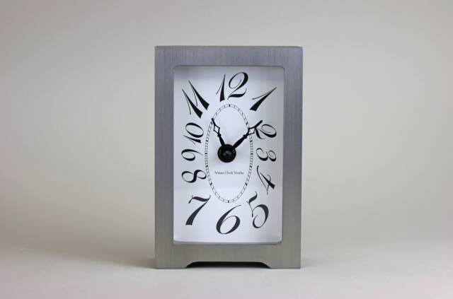 Desk Clock, Mantel Clock. Art Deco. Custom Hand Made Clocks in Stainless Steel With Oak Bodies - image 1