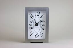 Desk Clock, Mantel Clock. Art Deco. Custom Hand Made Clocks in Stainless Steel With Oak Bodies