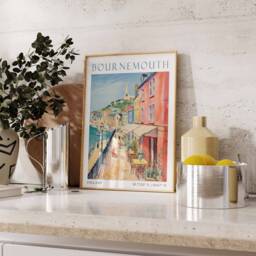 Bournemouth Print, Travel Poster, Vintage Wall Art - thumbnail 2