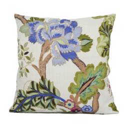 Sanderson - Fusang Tree Peacock Blue -stunning Of Life Cushion Cover Handmade Throw Pillow Designer Home D??cor - thumbnail 2