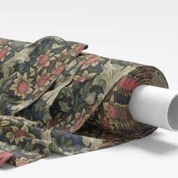 Custom Made William Morris Orchid Nightshade Blackout Lining Curtains 3 - thumbnail 2