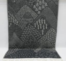 "Patterned Towel, Cotton Towel, Shower Towel, Black Towel, Soft Towel, Hammam Towel, Turkish Towel, Turkey Peshtemal, 40""x70" - thumbnail 1