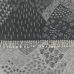 "Patterned Towel, Cotton Towel, Shower Towel, Black Towel, Soft Towel, Hammam Towel, Turkish Towel, Turkey Peshtemal, 40""x70" - thumbnail 2