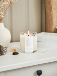 Iridescent Aquarius Candle Crystal Infused, Egyptian Amber Scent - thumbnail 1