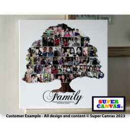 Family Tree Personalised Picture Photo Board Collage Framed Canvas Print Mum Dad Wife Husband Grandparent Birthday Anniversary Gift - thumbnail 2