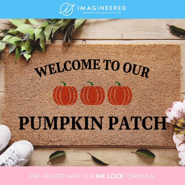 Pumpkin Patch Doormat - Porch Decor Fall Welcome Mat Door Rug Decorations - image 1