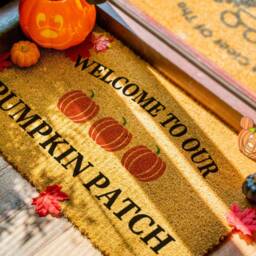 Pumpkin Patch Doormat - Porch Decor Fall Welcome Mat Door Rug Decorations - thumbnail 2