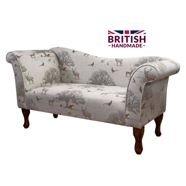 Handmade Chaise Sofa Tatton Autumn Animal Cotton Upholstery - image 1