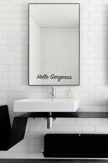 Hello Gorgeous Mirror Decal/sticker Wall Vinyl Art Good Gift Idea - image 1