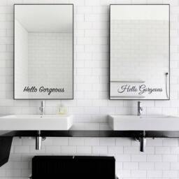 Hello Gorgeous Mirror Decal/sticker Wall Vinyl Art Good Gift Idea - thumbnail 3