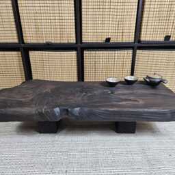 Handmade Sculptural Coffee Table, Functional Art in Solid Wood, Unique Wabi Sabi Made Italy - thumbnail 4