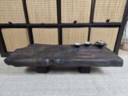 Handmade Sculptural Coffee Table, Functional Art in Solid Wood, Unique Wabi Sabi Made Italy
