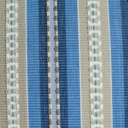 Blue Stripe Pillow Cover - Kravet Cotton Fabric, Coastal Farmhouse Decor - thumbnail 2
