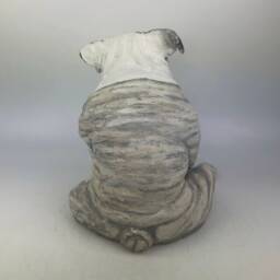 Custom English Bulldog Pet Memorial Urn Clay Sculpture, Dog Portrait - thumbnail 4