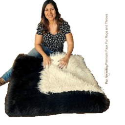 Super Thick Faux Fur Throw Blanket, Brown Bear Buffalo, Reversible - thumbnail 4