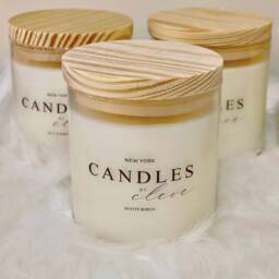 10Oz Glass Jar Scented Soy Wax Candle With Wooden Lid - thumbnail 2