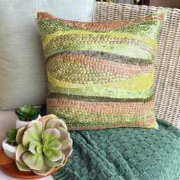 "Art Silk Sequins Green Decorative Pillow Sham, 24""x24""/26""x26" - thumbnail 2