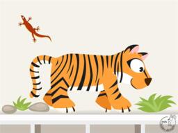 "Wall Sticker ""Tiger & Lizard" - thumbnail 1