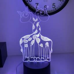 Cute Giraffe Smart App Control Night Light Bluetooth, Music, 7&16M Colour Mobile App , Gift Led Lamp - thumbnail 2