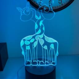 Cute Giraffe Smart App Control Night Light Bluetooth, Music, 7&16M Colour Mobile App , Gift Led Lamp - thumbnail 3