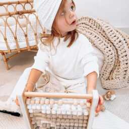 Personalised Wooden Cream Abacus Toy, Gift, Gifts For Kids, Children's Toys, Counting, Learning Toddler - thumbnail 2