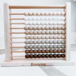 Personalised Wooden Cream Abacus Toy, Gift, Gifts For Kids, Children's Toys, Counting, Learning Toddler