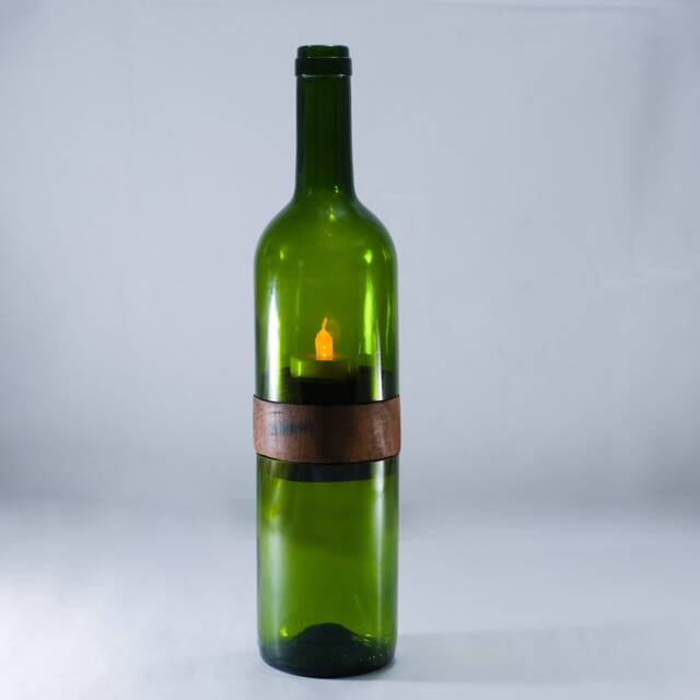 Wine Bottle Tea Light Candle Holder To Dining & Home Decor - image 1