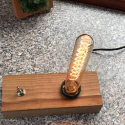 Edison Lamp, Wood Edison Wooden Desktop Lamp, Dimmer Gift - thumbnail 4