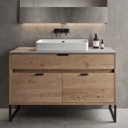 Bathroom Vanity Unit/Vanity Washbasin Cabinet Solid Wood Countertop Washbasin - thumbnail 1