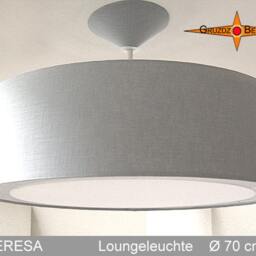Gray Hanging Lamp Theresapendant Gray Pendant With Light Edge Diffuser - thumbnail 3