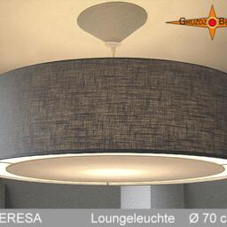 Gray Hanging Lamp Theresapendant Gray Pendant With Light Edge Diffuser - thumbnail 2