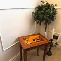 Italian Inlaid Musical Vintage Wooden Side Table/Jewellery Holder With Lid - thumbnail 3