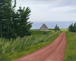 Pei Art Print West Cape Country Lane Pastoral Oil Painting - 5x7 - thumbnail 1