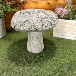 stone Garden Traditional Leaf/Woodland Toadstool Mushroom 2 Piece Ornament - thumbnail 3