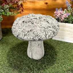 stone Garden Traditional Leaf/Woodland Toadstool Mushroom 2 Piece Ornament - thumbnail 2