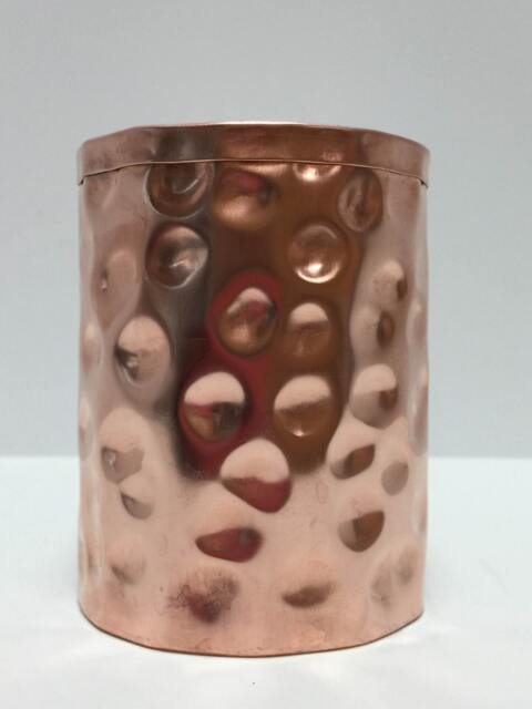 Hammered Copper Pencil Holder, Desk Organizer For Office - image 1