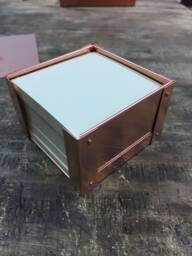 Handmade Copper Sticky Note Holder, Desk Organizer, 7Th Anniversary Gift - thumbnail 1